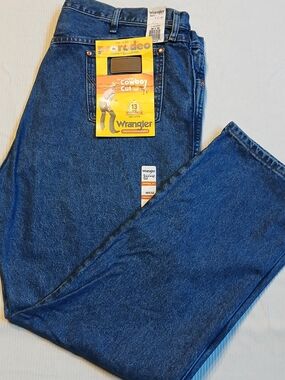 Wrangler Mens Cowboy Cut Original Fit Jeans 48x32 13MWZ Pro Rodeo Rigid Blue NWT